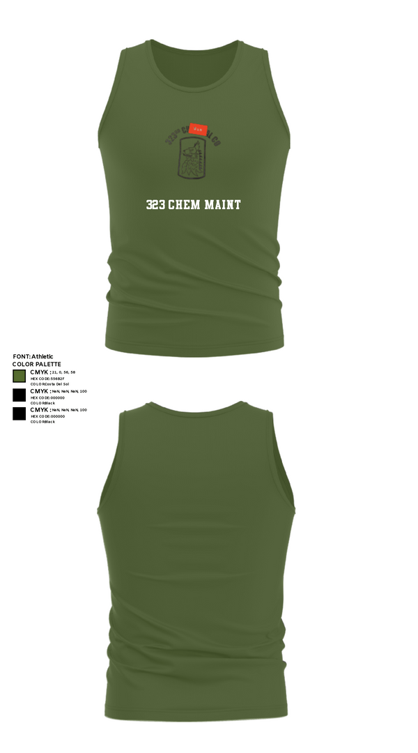 Tank Top, 323 chem maint, Army, Teamtime, Team time, sublimation, custom sports apparel, team uniforms, spirit wear, spiritwear, sports uniforms, custom shirts, team store, custom team store, fundraiser sports, apparel fundraiser