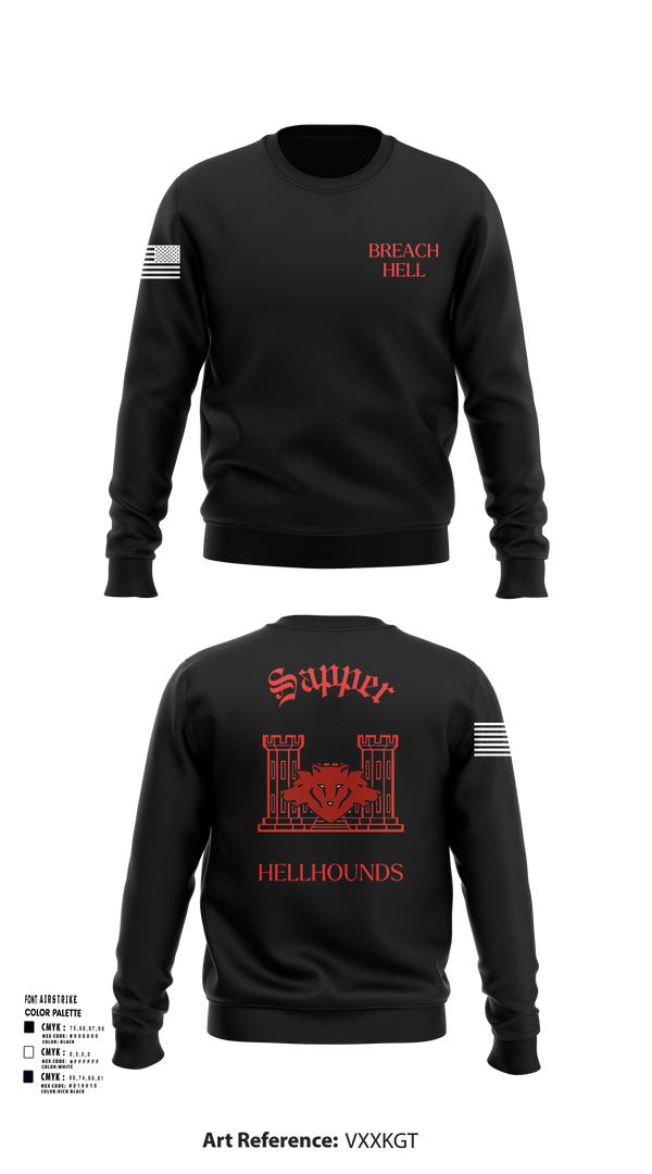 Crew Neck Sweatshirt, 811th EN CO, , Teamtime, Team time, sublimation, custom sports apparel, team uniforms, spirit wear, spiritwear, sports uniforms, custom shirts, team store, custom team store, fundraiser sports, apparel fundraiser