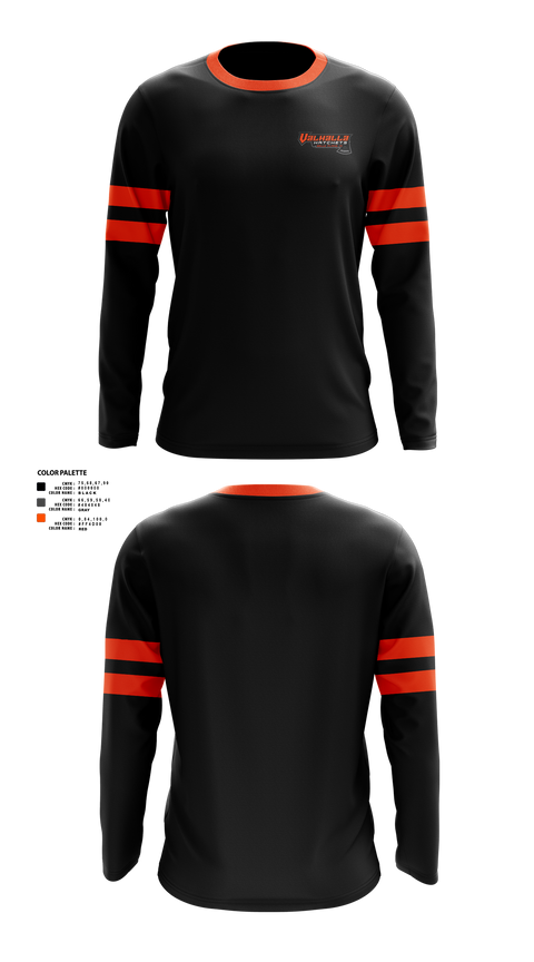 Long Sleeve Performance Shirt, Valhalla Hatchets, , Teamtime, Team time, sublimation, custom sports apparel, team uniforms, spirit wear, spiritwear, sports uniforms, custom shirts, team store, custom team store, fundraiser sports, apparel fundraiser