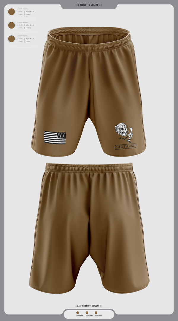 Athletic Shorts With Pockets, 1-112th cav, , Teamtime, Team time, sublimation, custom sports apparel, team uniforms, spirit wear, spiritwear, sports uniforms, custom shirts, team store, custom team store, fundraiser sports, apparel fundraiser