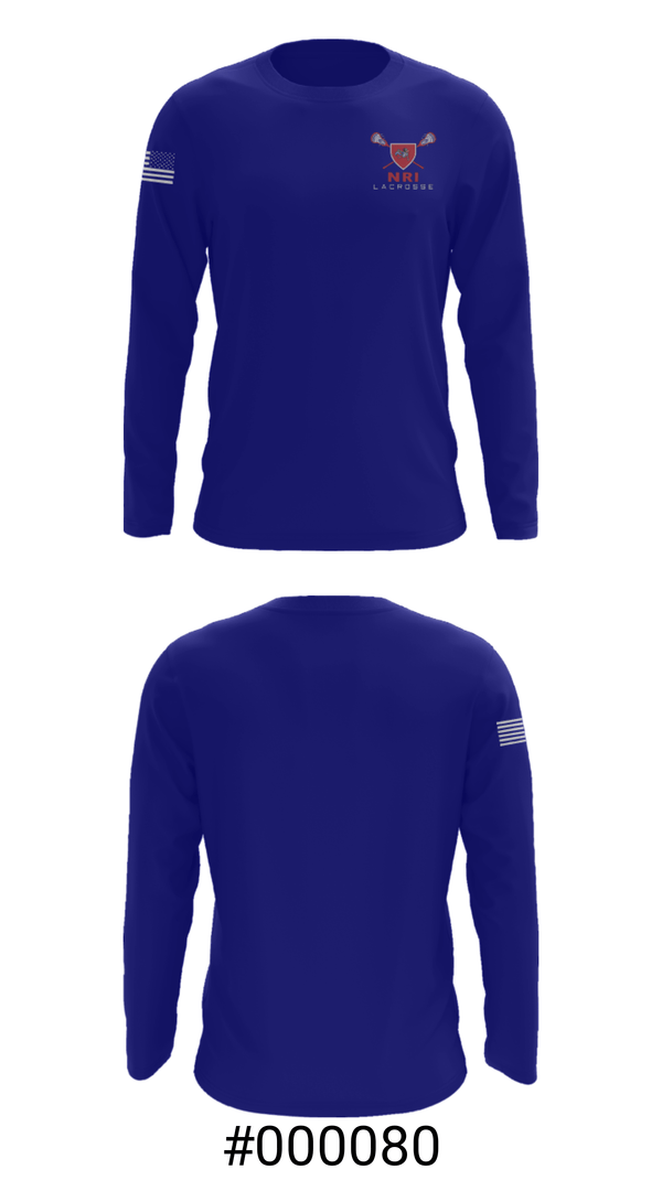 Long Sleeve Performance Shirt, Northern Rhode Island Youth Lacrosse Association, Men's Lacrosse, Teamtime, Team time, sublimation, custom sports apparel, team uniforms, spirit wear, spiritwear, sports uniforms, custom shirts, team store, custom team store, fundraiser sports, apparel fundraiser