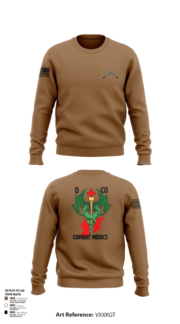 Crew Neck Sweatshirt, D-co 1-114th, Army, Teamtime, Team time, sublimation, custom sports apparel, team uniforms, spirit wear, spiritwear, sports uniforms, custom shirts, team store, custom team store, fundraiser sports, apparel fundraiser