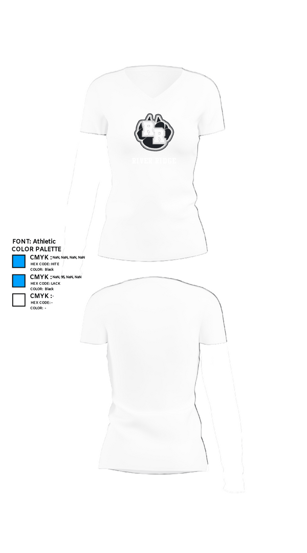 Women's Short Sleeve Vneck Shirt, River Ridge, Spirit Store, Teamtime, Team time, sublimation, custom sports apparel, team uniforms, spirit wear, spiritwear, sports uniforms, custom shirts, team store, custom team store, fundraiser sports, apparel fundraiser