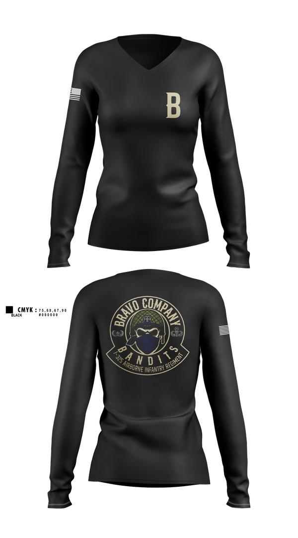 Womens Long Sleeve Vneck Shirt, , Army, Teamtime, Team time, sublimation, custom sports apparel, team uniforms, spirit wear, spiritwear, sports uniforms, custom shirts, team store, custom team store, fundraiser sports, apparel fundraiser