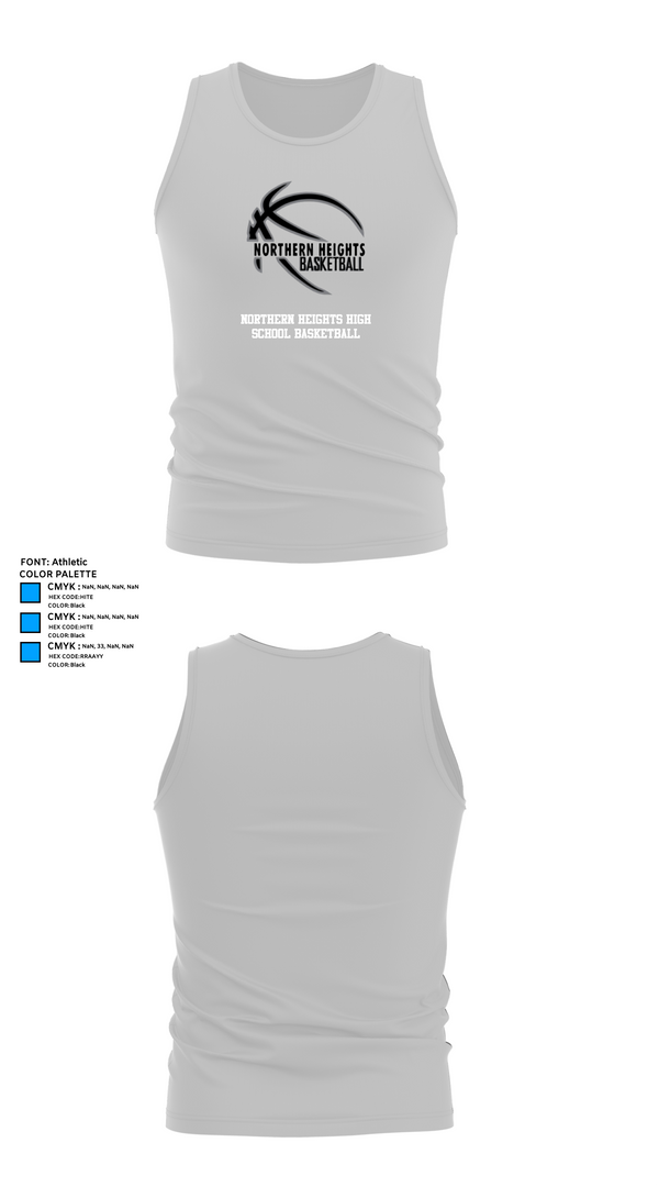 Tank Top, Northern Heights High School Basketball, Men's Basketball, Teamtime, Team time, sublimation, custom sports apparel, team uniforms, spirit wear, spiritwear, sports uniforms, custom shirts, team store, custom team store, fundraiser sports, apparel fundraiser