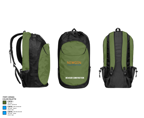 Gear Bag, Newgen Constrction, , Teamtime, Team time, sublimation, custom sports apparel, team uniforms, spirit wear, spiritwear, sports uniforms, custom shirts, team store, custom team store, fundraiser sports, apparel fundraiser