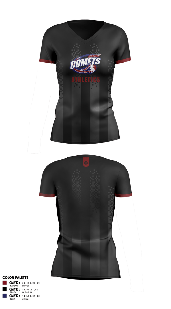 Womens Short Sleeve Vneck Shirt, Rocky Top MSTeam Fishman, Spirit Store, Teamtime, Team time, sublimation, custom sports apparel, team uniforms, spirit wear, spiritwear, sports uniforms, custom shirts, team store, custom team store, fundraiser sports, apparel fundraiser