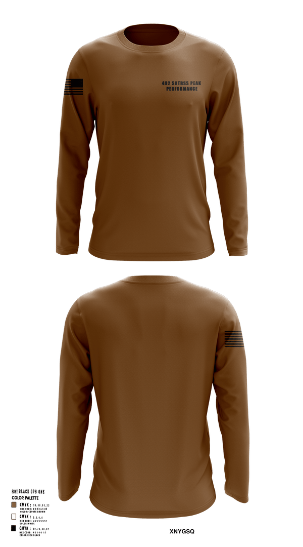 Long Sleeve Performance Shirt, 492 SOTRSS Peak Performance, Air Force, Teamtime, Team time, sublimation, custom sports apparel, team uniforms, spirit wear, spiritwear, sports uniforms, custom shirts, team store, custom team store, fundraiser sports, apparel fundraiser