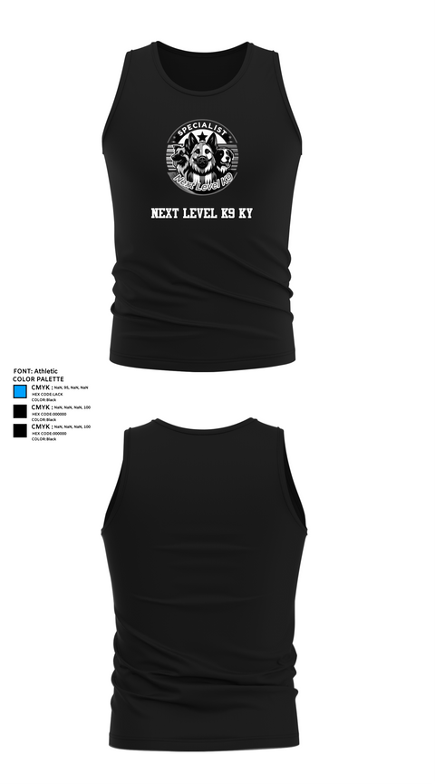 Tank Top, Next Level K9 Ky, E-Sports, Teamtime, Team time, sublimation, custom sports apparel, team uniforms, spirit wear, spiritwear, sports uniforms, custom shirts, team store, custom team store, fundraiser sports, apparel fundraiser