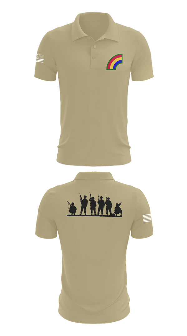 Short Sleeve Performance Polo, 42ND Infantry Division, Army, Teamtime, Team time, sublimation, custom sports apparel, team uniforms, spirit wear, spiritwear, sports uniforms, custom shirts, team store, custom team store, fundraiser sports, apparel fundraiser