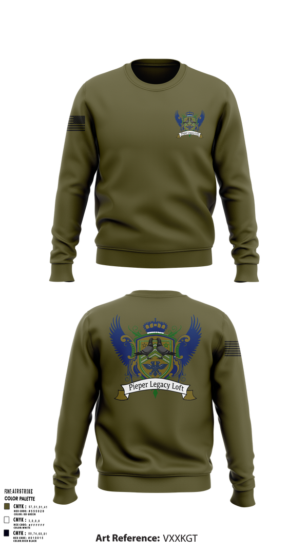 Crew Neck Sweatshirt, Pieper Legacy Loft, , Teamtime, Team time, sublimation, custom sports apparel, team uniforms, spirit wear, spiritwear, sports uniforms, custom shirts, team store, custom team store, fundraiser sports, apparel fundraiser