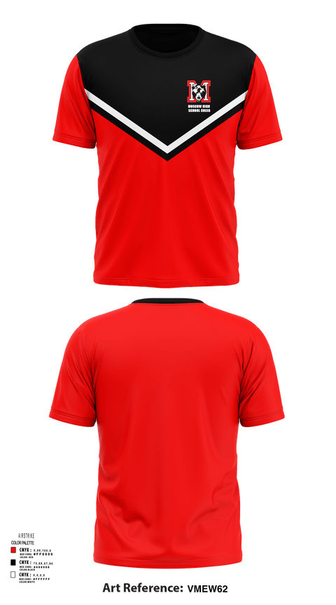 Short Sleeve Performance Shirt, Moscow High School Cheer, Cheer, Teamtime, Team time, sublimation, custom sports apparel, team uniforms, spirit wear, spiritwear, sports uniforms, custom shirts, team store, custom team store, fundraiser sports, apparel fundraiser