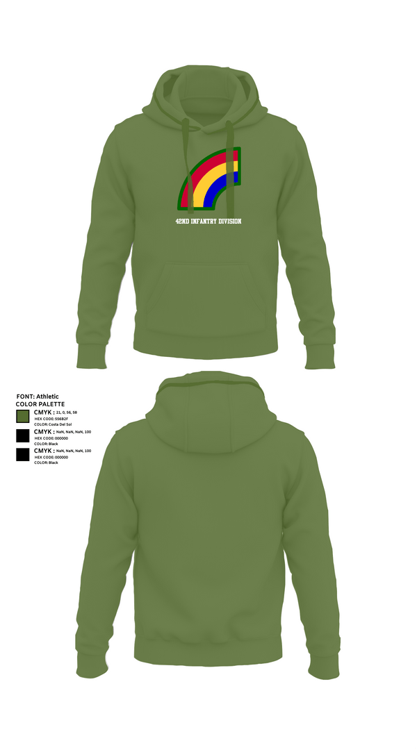 Hoodie, 42ND Infantry Division, Army, Teamtime, Team time, sublimation, custom sports apparel, team uniforms, spirit wear, spiritwear, sports uniforms, custom shirts, team store, custom team store, fundraiser sports, apparel fundraiser