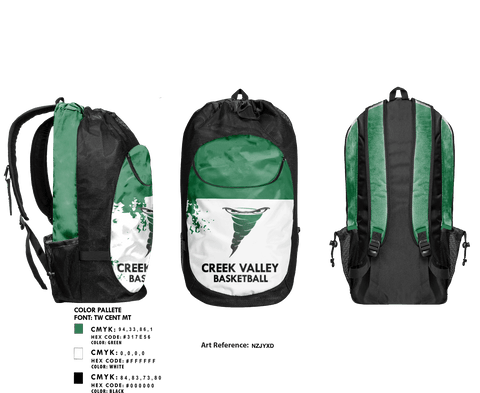 Gear Bag, Creek Valley High School Basketball, Men's Basketball, Teamtime, Team time, sublimation, custom sports apparel, team uniforms, spirit wear, spiritwear, sports uniforms, custom shirts, team store, custom team store, fundraiser sports, apparel fundraiser