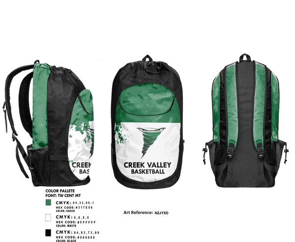 Gear Bag, Creek Valley High School Basketball, Men's Basketball, Teamtime, Team time, sublimation, custom sports apparel, team uniforms, spirit wear, spiritwear, sports uniforms, custom shirts, team store, custom team store, fundraiser sports, apparel fundraiser
