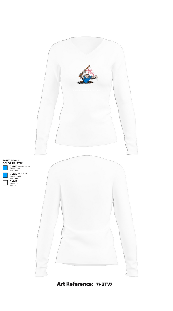 Womens Long Sleeve Vneck Shirt, Rudder Middle School Soccer, Men's Soccer, Teamtime, Team time, sublimation, custom sports apparel, team uniforms, spirit wear, spiritwear, sports uniforms, custom shirts, team store, custom team store, fundraiser sports, apparel fundraiser