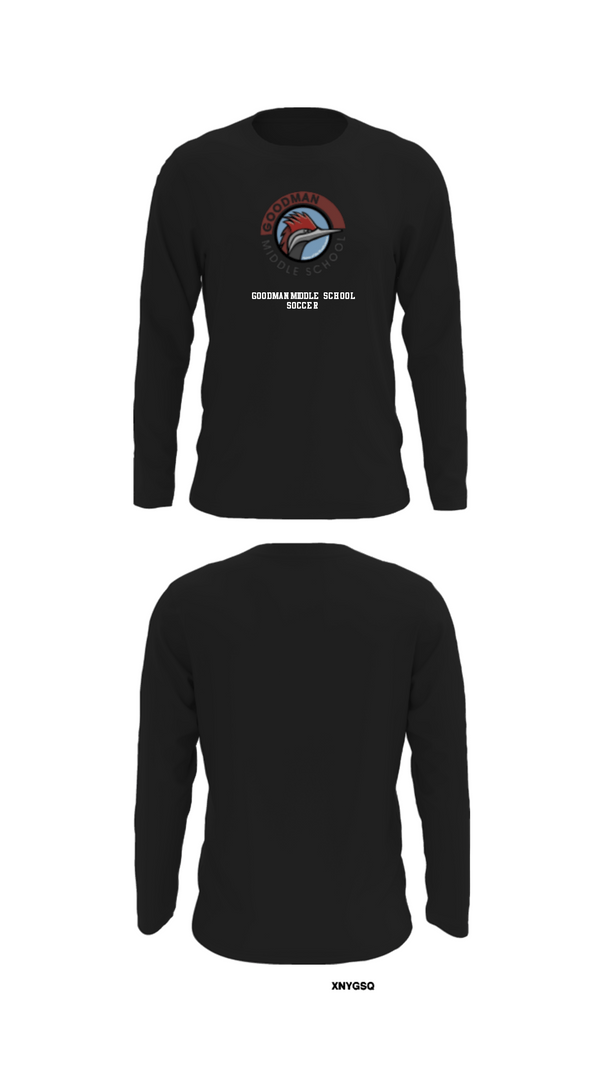 Long Sleeve Performance Shirt, Goodman Middle School Soccer, Men's Soccer, Teamtime, Team time, sublimation, custom sports apparel, team uniforms, spirit wear, spiritwear, sports uniforms, custom shirts, team store, custom team store, fundraiser sports, apparel fundraiser
