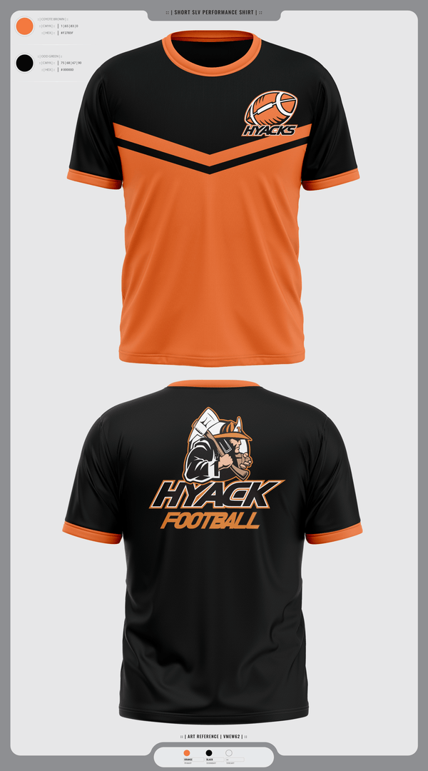Short Sleeve Performance Shirt, Hyacks Football, Football, Teamtime, Team time, sublimation, custom sports apparel, team uniforms, spirit wear, spiritwear, sports uniforms, custom shirts, team store, custom team store, fundraiser sports, apparel fundraiser