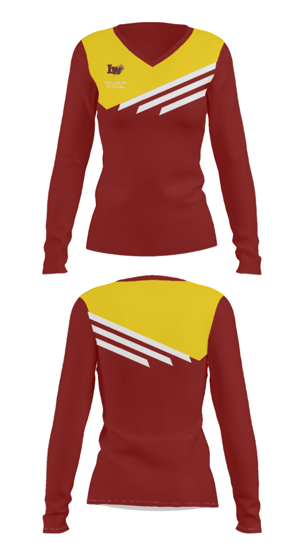 Women's Long Sleeve Vneck Shirt, Lowpoint-Washburn Junior High School Softball, Softball, Teamtime, Team time, sublimation, custom sports apparel, team uniforms, spirit wear, spiritwear, sports uniforms, custom shirts, team store, custom team store, fundraiser sports, apparel fundraiser