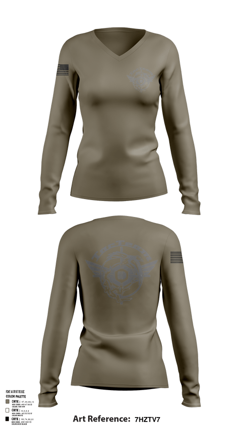 Womens Long Sleeve Vneck Shirt, TacTeam, Army, Teamtime, Team time, sublimation, custom sports apparel, team uniforms, spirit wear, spiritwear, sports uniforms, custom shirts, team store, custom team store, fundraiser sports, apparel fundraiser