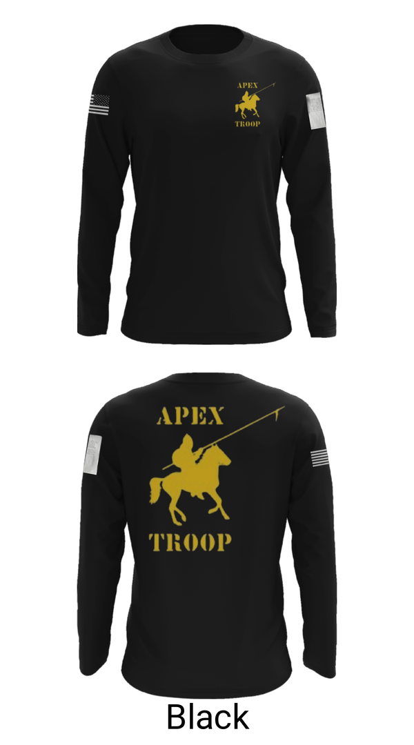 Long Sleeve Performance Shirt, Alpha Troop, 1-221 CAV, National Guard, Teamtime, Team time, sublimation, custom sports apparel, team uniforms, spirit wear, spiritwear, sports uniforms, custom shirts, team store, custom team store, fundraiser sports, apparel fundraiser