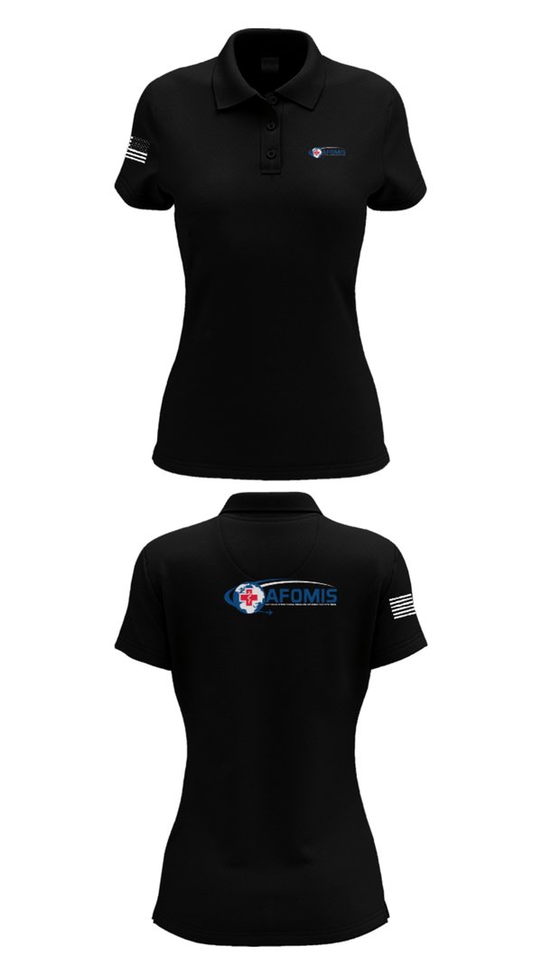 Women's Short Sleeve Performance Polo, AFOMIS, Air Force, Teamtime, Team time, sublimation, custom sports apparel, team uniforms, spirit wear, spiritwear, sports uniforms, custom shirts, team store, custom team store, fundraiser sports, apparel fundraiser