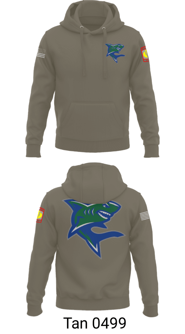 Hoodie, Bullshark Battalion, Army, Teamtime, Team time, sublimation, custom sports apparel, team uniforms, spirit wear, spiritwear, sports uniforms, custom shirts, team store, custom team store, fundraiser sports, apparel fundraiser