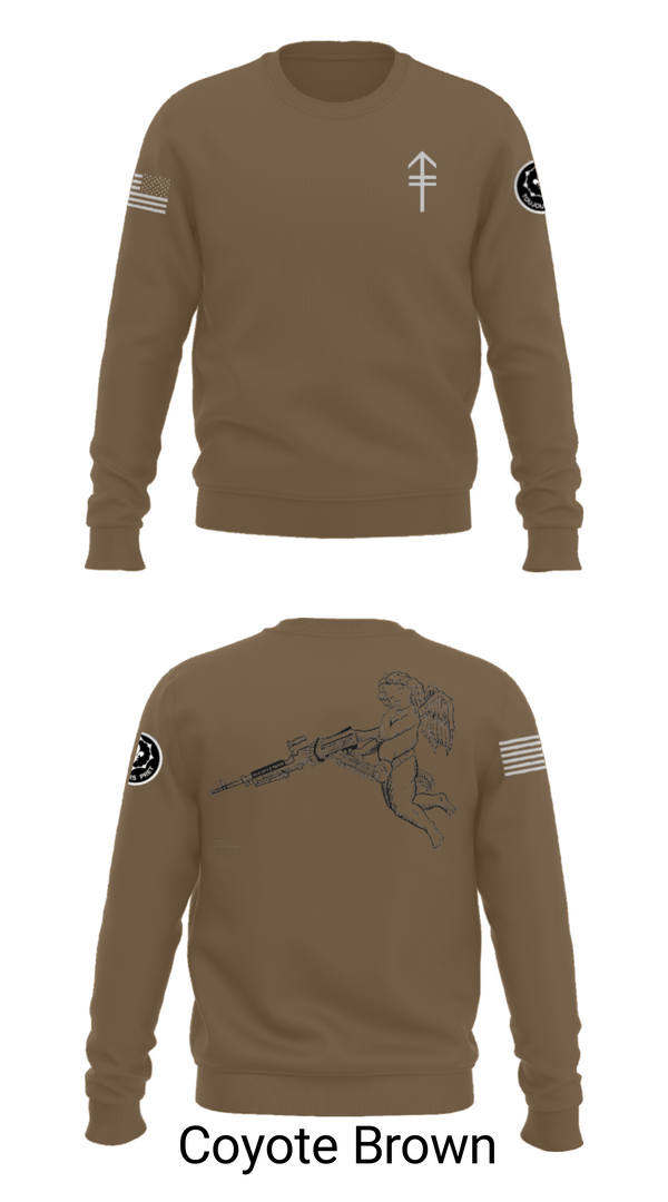 Crew Neck Sweatshirt, 2/2 3rd PLT Weapon SquadE TRP 3RD PLT WEAPONS SQUAD, Army, Teamtime, Team time, sublimation, custom sports apparel, team uniforms, spirit wear, spiritwear, sports uniforms, custom shirts, team store, custom team store, fundraiser sports, apparel fundraiser