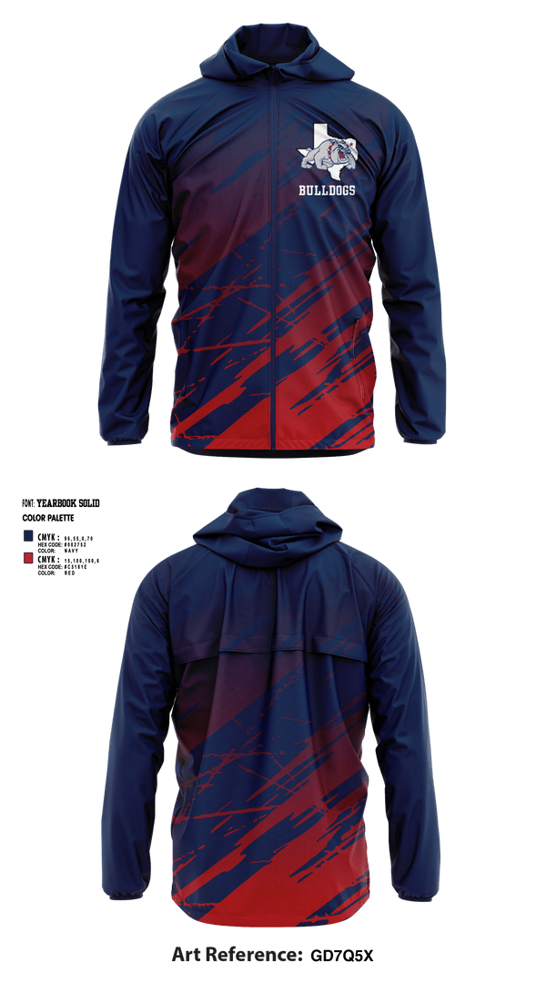 Windbreaker, Bulldogs, , Teamtime, Team time, sublimation, custom sports apparel, team uniforms, spirit wear, spiritwear, sports uniforms, custom shirts, team store, custom team store, fundraiser sports, apparel fundraiser