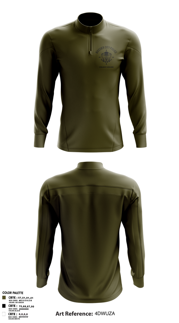 Quarter Zip Jacket, Bossier Police Violent Crimes, Police, Teamtime, Team time, sublimation, custom sports apparel, team uniforms, spirit wear, spiritwear, sports uniforms, custom shirts, team store, custom team store, fundraiser sports, apparel fundraiser