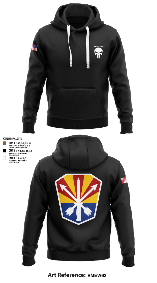 Hoodie, HHC 153 CSSB, National Guard, Teamtime, Team time, sublimation, custom sports apparel, team uniforms, spirit wear, spiritwear, sports uniforms, custom shirts, team store, custom team store, fundraiser sports, apparel fundraiser