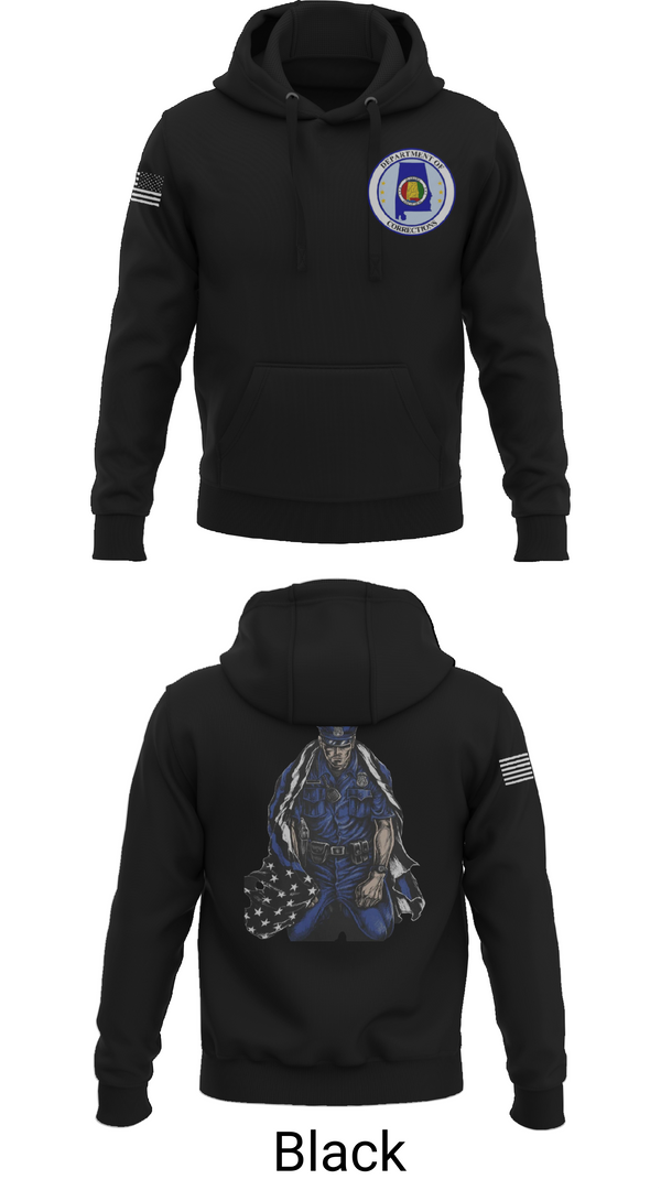 Hoodie, Alabama Department of Corrections, Police, Teamtime, Team time, sublimation, custom sports apparel, team uniforms, spirit wear, spiritwear, sports uniforms, custom shirts, team store, custom team store, fundraiser sports, apparel fundraiser