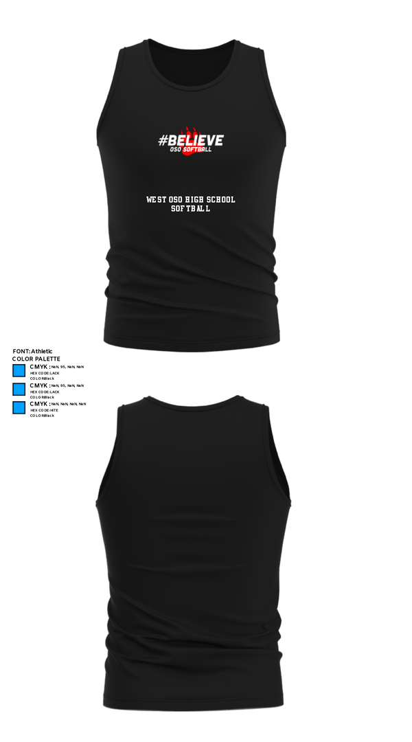 Tank Top, West Oso High School Softball, Softball, Teamtime, Team time, sublimation, custom sports apparel, team uniforms, spirit wear, spiritwear, sports uniforms, custom shirts, team store, custom team store, fundraiser sports, apparel fundraiser