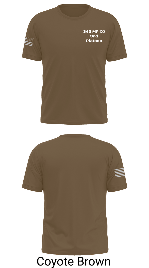 Old School Cotton Feel Shirt, 346 MP CO 3rd Platoon, Army, Teamtime, Team time, sublimation, custom sports apparel, team uniforms, spirit wear, spiritwear, sports uniforms, custom shirts, team store, custom team store, fundraiser sports, apparel fundraiser