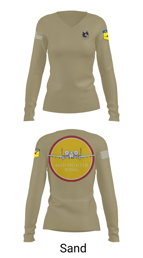 Womens Long Sleeve Vneck Shirt, 442D FW, , Teamtime, Team time, sublimation, custom sports apparel, team uniforms, spirit wear, spiritwear, sports uniforms, custom shirts, team store, custom team store, fundraiser sports, apparel fundraiser