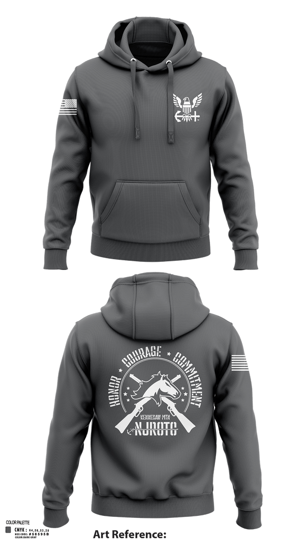 Hoodie, Kennesaw Mountain NJROTC, Navy, Teamtime, Team time, sublimation, custom sports apparel, team uniforms, spirit wear, spiritwear, sports uniforms, custom shirts, team store, custom team store, fundraiser sports, apparel fundraiser