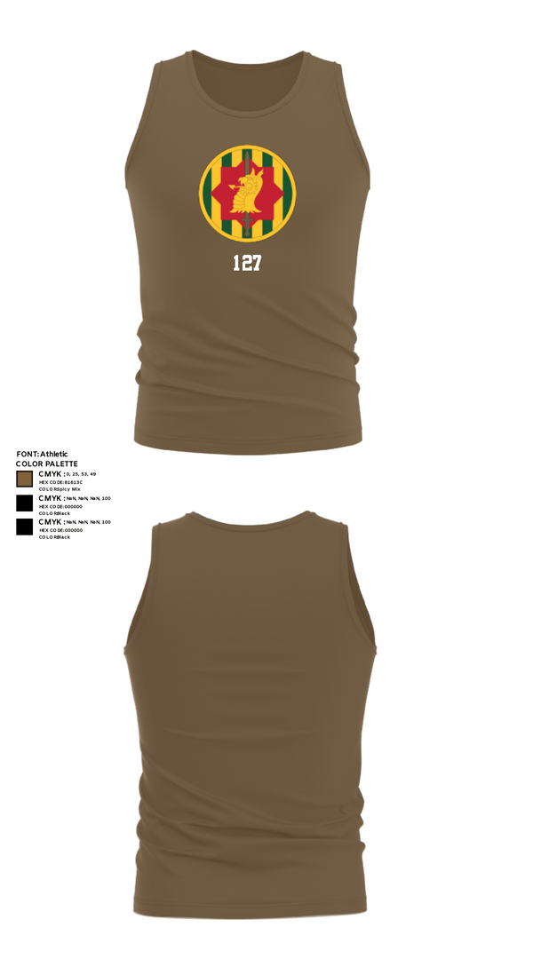Tank Top, 127, Army, Teamtime, Team time, sublimation, custom sports apparel, team uniforms, spirit wear, spiritwear, sports uniforms, custom shirts, team store, custom team store, fundraiser sports, apparel fundraiser