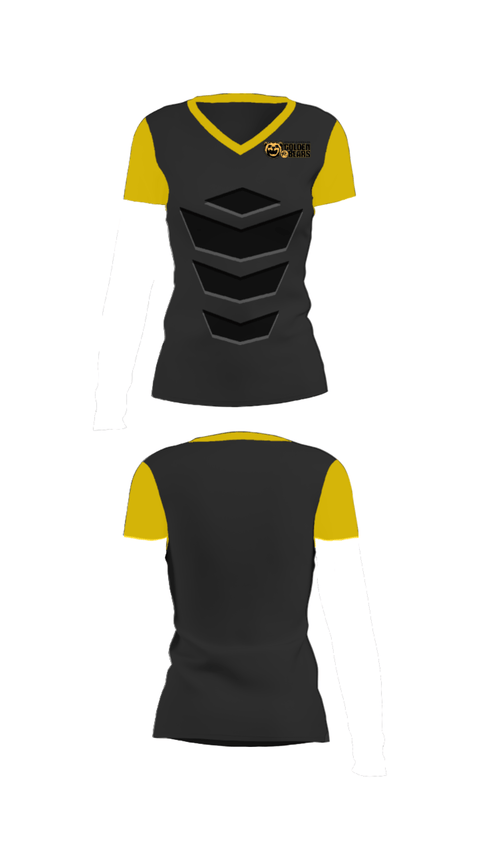Women's Short Sleeve Vneck Shirt, Bishop Garrigan Catholic Junior High School Track, Track & Field, Teamtime, Team time, sublimation, custom sports apparel, team uniforms, spirit wear, spiritwear, sports uniforms, custom shirts, team store, custom team store, fundraiser sports, apparel fundraiser