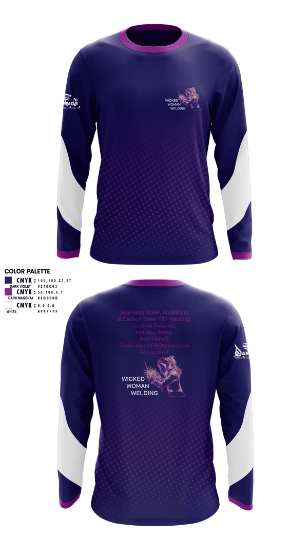 Long Sleeve Performance Shirt, Wicked Woman Welding, , Teamtime, Team time, sublimation, custom sports apparel, team uniforms, spirit wear, spiritwear, sports uniforms, custom shirts, team store, custom team store, fundraiser sports, apparel fundraiser