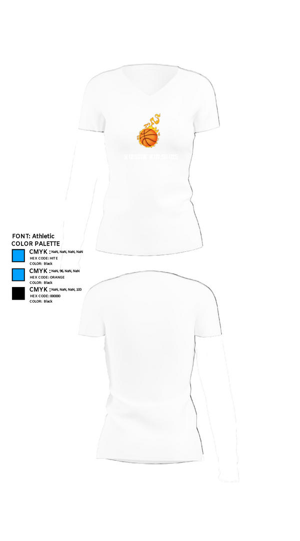 Women's Short Sleeve Vneck Shirt, Houston hot shots, Men's Basketball, Teamtime, Team time, sublimation, custom sports apparel, team uniforms, spirit wear, spiritwear, sports uniforms, custom shirts, team store, custom team store, fundraiser sports, apparel fundraiser