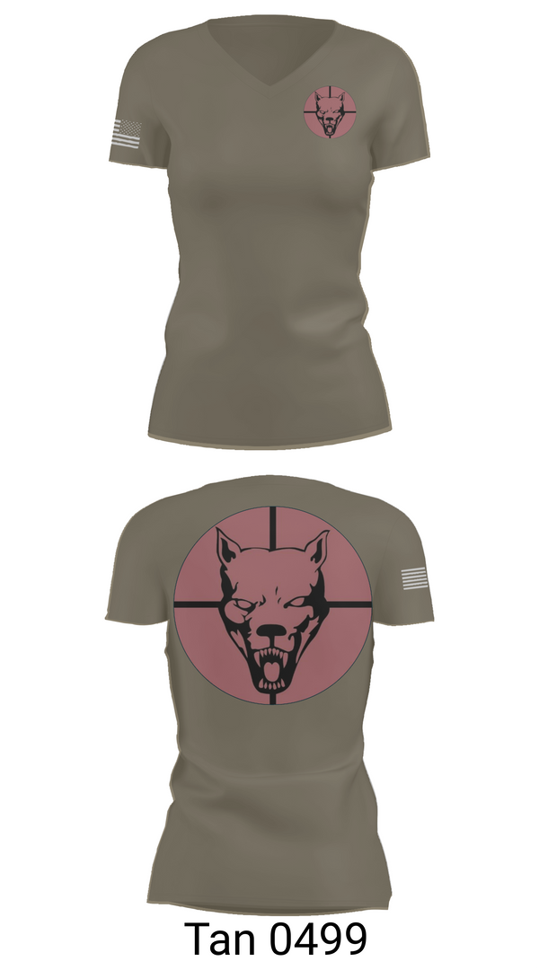 Womens Short Sleeve Vneck Shirt, Hellhound PLT, A CO, 2-8 CAV, , Teamtime, Team time, sublimation, custom sports apparel, team uniforms, spirit wear, spiritwear, sports uniforms, custom shirts, team store, custom team store, fundraiser sports, apparel fundraiser