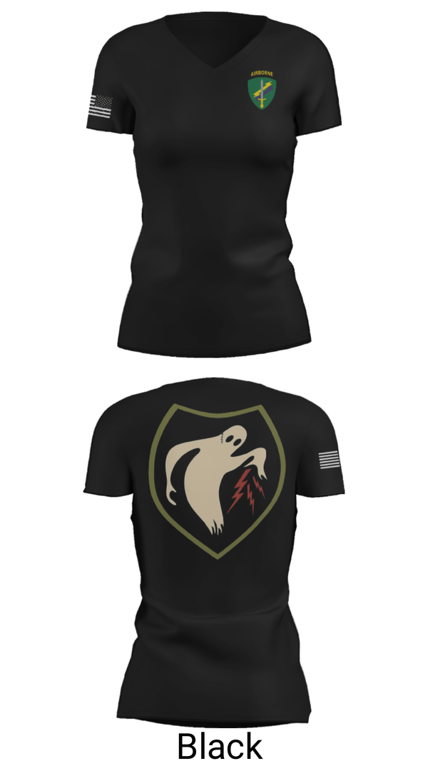 Women's Short Sleeve Vneck Shirt, 325th Tactical PSYOP Co. (A), Army, Teamtime, Team time, sublimation, custom sports apparel, team uniforms, spirit wear, spiritwear, sports uniforms, custom shirts, team store, custom team store, fundraiser sports, apparel fundraiser