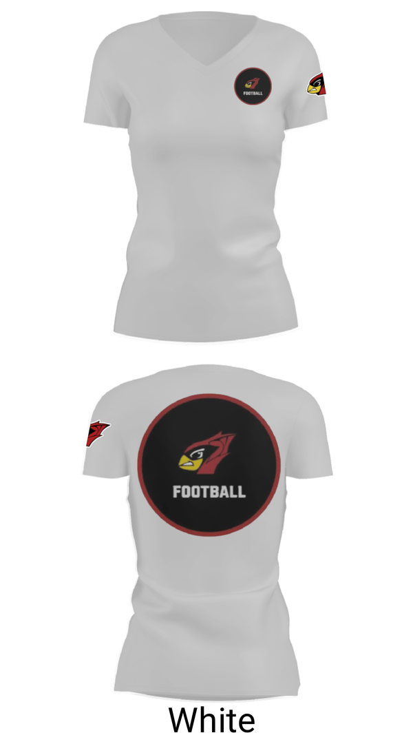 Women's Short Sleeve Vneck Shirt, Del valle cardinals, Football, Teamtime, Team time, sublimation, custom sports apparel, team uniforms, spirit wear, spiritwear, sports uniforms, custom shirts, team store, custom team store, fundraiser sports, apparel fundraiser