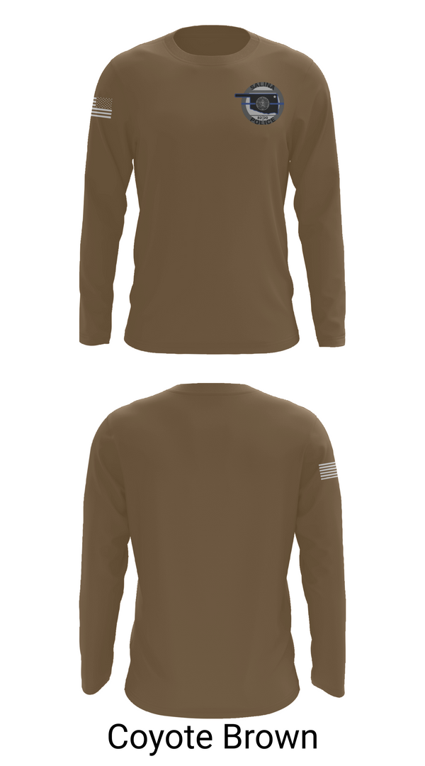 Long Sleeve Performance Shirt, Salina Police Department, Police, Teamtime, Team time, sublimation, custom sports apparel, team uniforms, spirit wear, spiritwear, sports uniforms, custom shirts, team store, custom team store, fundraiser sports, apparel fundraiser