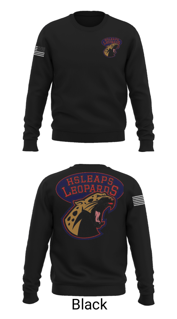 Crew Neck Sweatshirt, Leopards, Track & Field, Teamtime, Team time, sublimation, custom sports apparel, team uniforms, spirit wear, spiritwear, sports uniforms, custom shirts, team store, custom team store, fundraiser sports, apparel fundraiser
