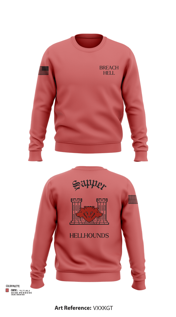 Crew Neck Sweatshirt, 811th EN CO, , Teamtime, Team time, sublimation, custom sports apparel, team uniforms, spirit wear, spiritwear, sports uniforms, custom shirts, team store, custom team store, fundraiser sports, apparel fundraiser