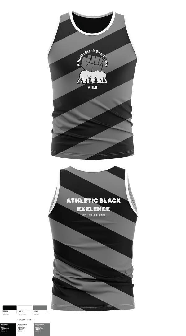 Tank Top, Athletic Black Excellence, Track & Field, Teamtime, Team time, sublimation, custom sports apparel, team uniforms, spirit wear, spiritwear, sports uniforms, custom shirts, team store, custom team store, fundraiser sports, apparel fundraiser