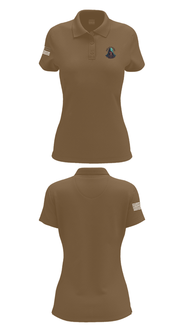 Womens Short Sleeve Performance Polo, 2nd Platoon Charlie Battery 5-4, Army, Teamtime, Team time, sublimation, custom sports apparel, team uniforms, spirit wear, spiritwear, sports uniforms, custom shirts, team store, custom team store, fundraiser sports, apparel fundraiser