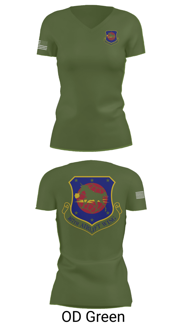 Womens Short Sleeve Vneck Shirt, 167th air wing, , Teamtime, Team time, sublimation, custom sports apparel, team uniforms, spirit wear, spiritwear, sports uniforms, custom shirts, team store, custom team store, fundraiser sports, apparel fundraiser