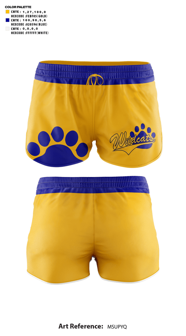Womens Shorts, Richwoods Middle School Cheer, Cheer, Teamtime, Team time, sublimation, custom sports apparel, team uniforms, spirit wear, spiritwear, sports uniforms, custom shirts, team store, custom team store, fundraiser sports, apparel fundraiser